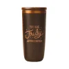 Baudville Cosmic Copper Truly Appreciated Tumbler, Brown/Copper, 16 oz. (93539)