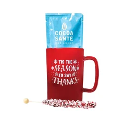 Baudville Dazzling Ombre "'Tis the Season to Say Thanks" Coffee Mug, 14 oz., Red/White (92944)