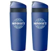 Baudville "Mindset, If We Believe We Will Succeed" Plastic Double Wall Insulated, 16 oz., 2/Pack (1393268P231)