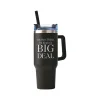 Baudville Thirst Quencher Big Deal Tumbler, Black, 40 Oz. (93443)