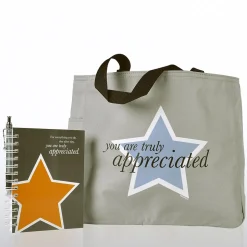 Baudville® Tote Bag With Journal And Pen, You Are Truly Appreciated