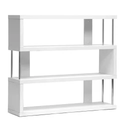 Baxton Studio Barnes 43.38'' W x 11.5'' D Bookshelf, White (4833-STPL)