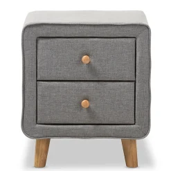 Baxton Studio Jonesy 23" High Nightstand, Gray (2633-7288-STPL)