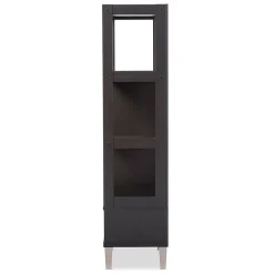 Baxton Studio Kalien 23.01'' W x 15.21'' D Bookshelf, Dark Brown (6465-STPL)