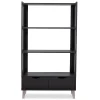 Baxton Studio Kalien 35.1'' W x 15.21'' D Bookshelf, Dark Brown (6467-STPL)