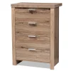 Baxton Studio Laverne 38.19" High 4-Drawer Chest, Oak Brown (146-8296-HiT)