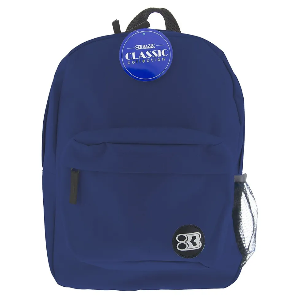 Bazic Classic Laptop Backpack, Medium, Navy Blue (BAZ1060)