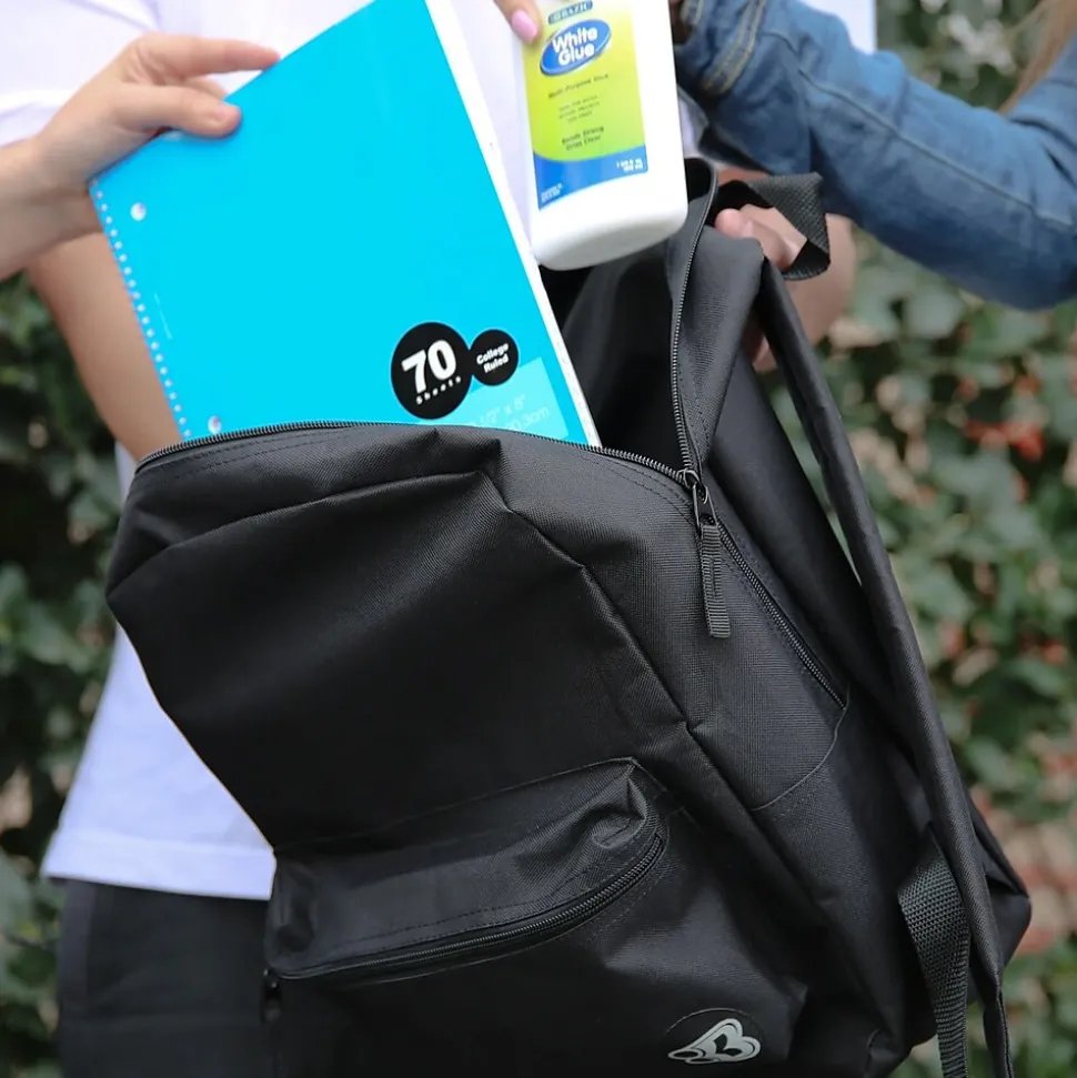 Bazic Classic Laptop Backpack, Medium, Navy Blue (BAZ1060)