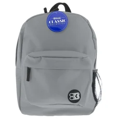Bazic Classic Laptop Backpack, Medium, Gray (BAZ1061)
