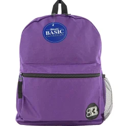 BAZIC Products Basic Backpack, Purple, Pack of 2 (BAZ1037-2)