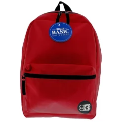BAZIC Products® Basic Backpack 16" Burgundy, Pack of 2 (BAZ1039-2)