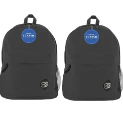 BAZIC Products® Classic Backpack 17" Black, Pack of 2 (BAZ1050-2)