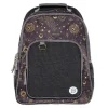Bazic Raleigh Celestial Canvas Laptop Backpack, Large, Black/Gold (1120)