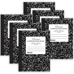 Bazic 1-Subject Composition Notebooks, Wide Ruled, 100 Sheets, Multicolor, 6/Bundle (BAZ5090-6)