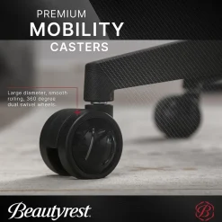 Beautyrest ErgoMax Ergonomic Mesh Swivel Task Chair, Black (60078-BLK)