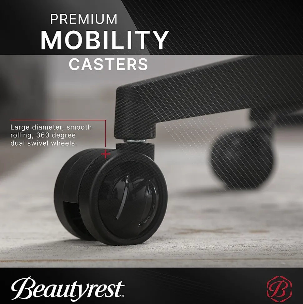 Beautyrest ErgoMax Ergonomic Mesh Swivel Task Chair, Black (60078-BLK)