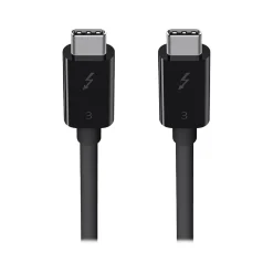 Belkin 2.6' USB Thunderbolt 3 USB-C to USB-C Cable, Black (F2CD084BT0.8MBK)