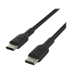 Belkin BOOST CHARGE 6.56' USB Type-C to Type-C Power Cable, Male to Male, Black (CAB004BT2MBK)