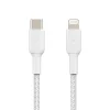 Belkin BOOST CHARGE Braided USB-C to Lightning Cable, 1 m / 3.3 ft., White