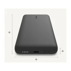 Belkin BOOST CHARGE Plus Lightning/USB Type-C Power Bank for Most Smartphones, 10000mAh, Black (BPB006BTBLK)