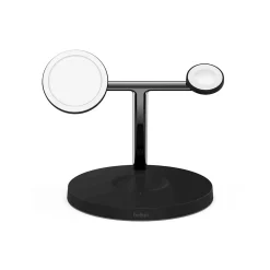 Belkin BOOST CHARGE PRO 3-in-1 Wireless Charger with MagSafe for iPhone 12, Black (WIZ009ttBK)