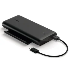 Belkin BOOST CHARGE USB Power Bank with Stand for Most Smartphones, 10000mAh, Black (BPZ002BTBK)