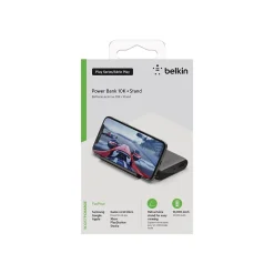 Belkin BOOST CHARGE USB Power Bank with Stand for Most Smartphones, 10000mAh, Black (BPZ002BTBK)