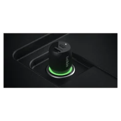 Belkin BoostCharge USB Car Charger for Portable, Black (CCB004btBK)