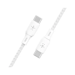 Belkin BoostCharge USB Type-C to USB Type-C Charging Cable, 6.6 ft., White, 2/Pack (CAB014bt2MWH2PK)