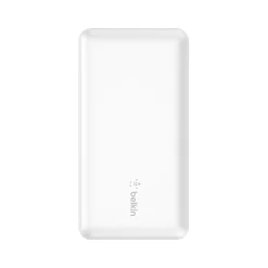 Belkin BoostCharge USB-A/USB-C Power Bank, 10000 mAh, White (BPB011btWH)