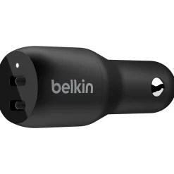 Belkin BoostCharge USB-C Car Charger, Black (CCB002BTBK)