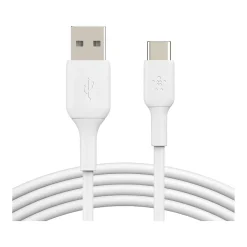 Belkin BoostCharge USB-C to USB-A Charging Cable, 3.3 ft., White, 2/Pack (CAB001bt1MWH2PK)