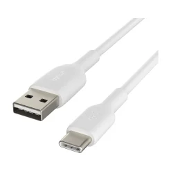 Belkin BoostCharge USB-C to USB-A Charging Cable, 3.3 ft., White, 2/Pack (CAB001bt1MWH2PK)