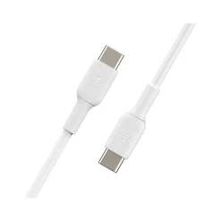 Belkin BoostCharge USB-C to USB-C Charging Cable, 3.3 ft., White, 2/Pack (CAB003bt1MWH2PK)