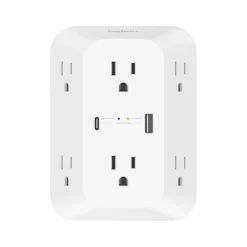 Belkin 6-Outlet USB-A and USB-C Ports Outlet Adapter, White (SRA008P6TT)