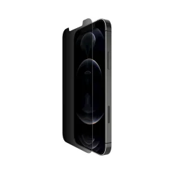 Belkin SCREENFORCE TemperedGlass Glass Privacy Filter & Screen Protector for iPhone 12/12 Pro (OVA045ZZ)