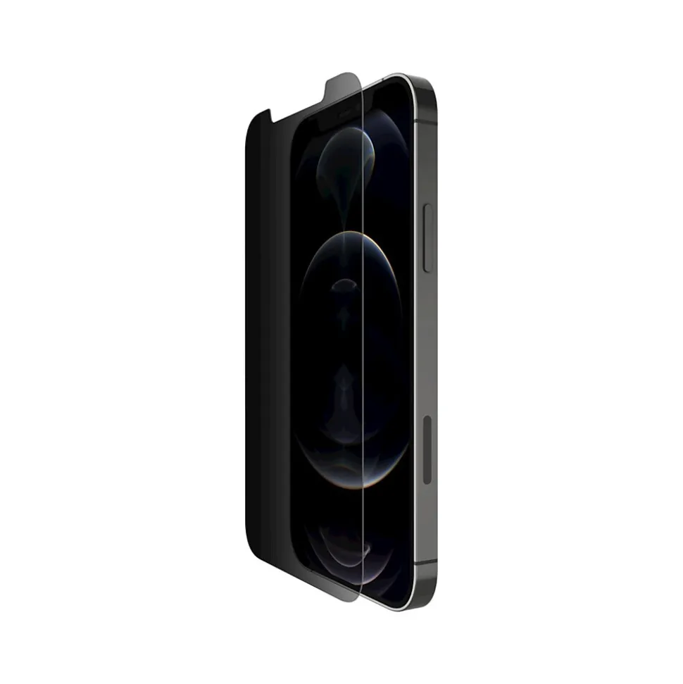 Belkin SCREENFORCE TemperedGlass Glass Privacy Filter & Screen Protector for iPhone 12/12 Pro (OVA045ZZ)