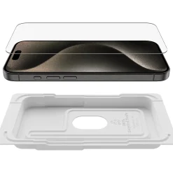 Belkin ScreenForce UltraGlass 2 Tempered Glass Screen Protector for iPhone 15 Pro (OVA133zz)