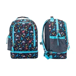 bentgo Kids Prints Dinosaur Backpack with Lunch Box, Multicolor (BGBKPAK-DNO)