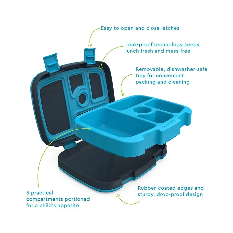 bentgo Kids Prints Dinosaur Lunch Box, Multicolor, 19 oz. (BGKDPT-DNO)