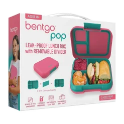 bentgo Pop Lunch Box, Bright Coral/Teal (BGOPOP-BC)