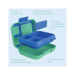 bentgo Pop Lunch Box, Spring Green/Blue (BGOPOP-SG)
