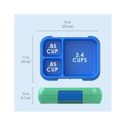 bentgo Pop Lunch Box, Spring Green/Blue (BGOPOP-SG)