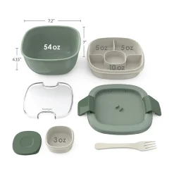 bentgo Salad Container, Khaki Green, 54 oz. (BGOSAL-KG)