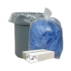Berry Global Classic 60 Gallon Industrial Trash Bag, 38" x 58", Low Density, 0.9 mil, Clear, 100 Bags/Box (WEBBC60-538991)