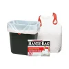 Berry Global Handi-Bag 13 Gallon Trash Bag, 24" x 27.38", Low Density, 0.6 mil, White, 50 Bags/Box (HAB6DK50)