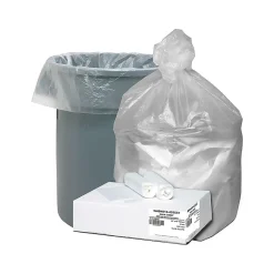 Berry Global Ultra Plus 45 Gallon Industrial Trash Bag, 40" x 48", High Density, 12 mic, Natural, 250 Bags/Box (WHD4812)