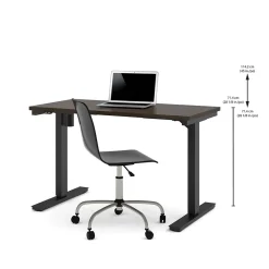 Bestar 28 - 45'' Electric Height Adjustable Table, Dark Chocolate (65857-79)