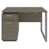 Bestar Aquarius Small 44" Computer Desk, Walnut Gray/Slate (114401-000035)