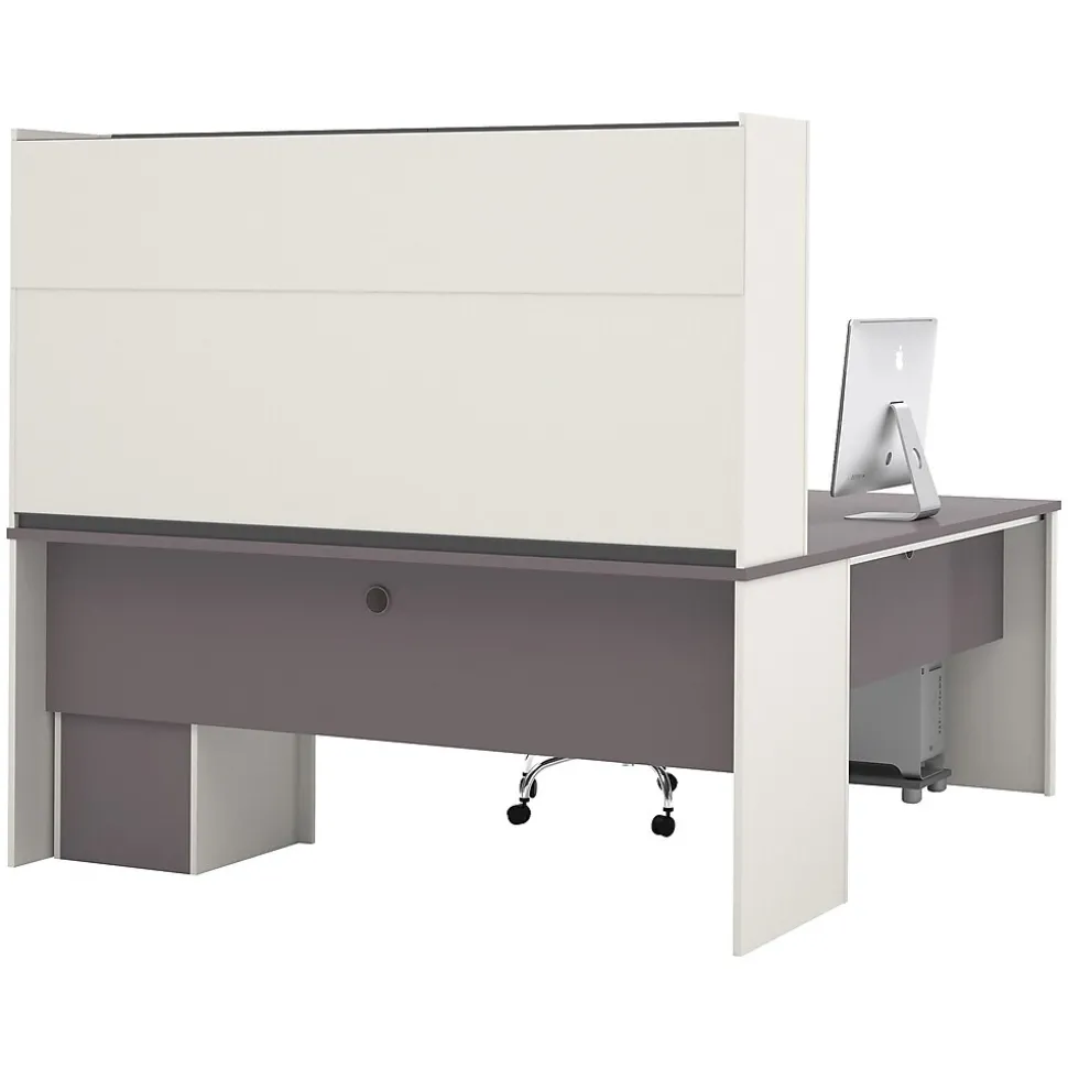 Bestar Connexion 71" L-Shaped Desk, Slate/Sandstone (93859-59)